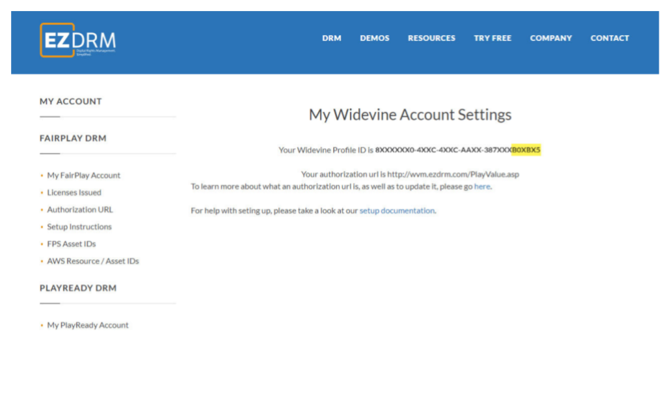screenshot of EZ DRM